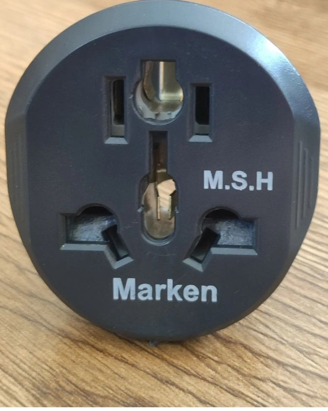 تبدیل ۳ به ۲ اصلی Marken پلاستیک سخت با ورودی یونیورسال