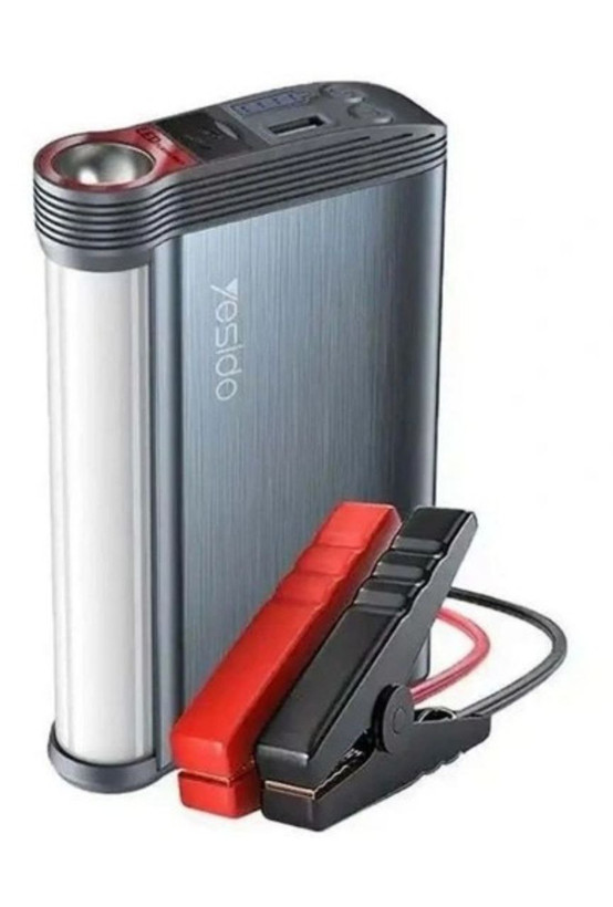 پاوربانک جامپ استارتر Yesido مدل YP36 – ظرفیت 12٬000mAh با چراغ LED اضطراری