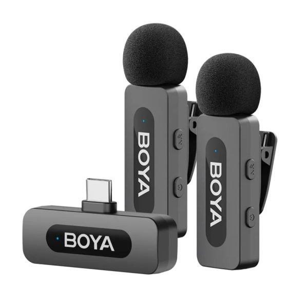 میکروفون بیسیم یقهای بویا مدل BOYA BY-V20 دو فرستنده Type-C