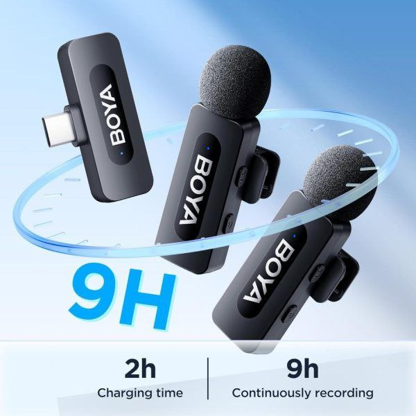 میکروفون بیسیم یقهای بویا مدل BOYA BY-V20 دو فرستنده Type-C