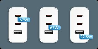 شارژر شیائومی ظرفیت ۶۷ وات با کابل USB Type C