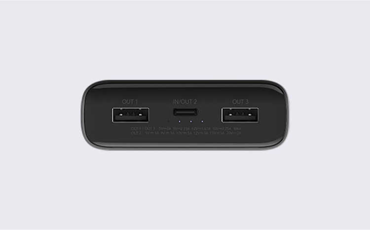 پاور بانک شیائومی ۵۰ وات مدل pb2050szm ظرفیت 50W/20000 آمپر ساعت