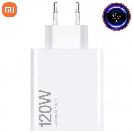 شارژر دیواری شیائومی 120 وات fast charge به همراه کابل تبدیل USB-C