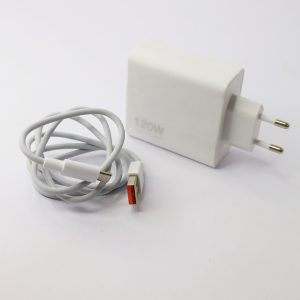 شارژر دیواری شیائومی 120 وات fast charge به همراه کابل تبدیل USB-C