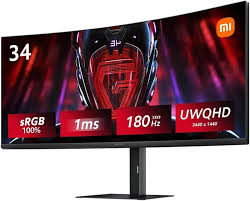 مانیتور گیمینگ منحنی 2K گیمینگ 180 هرتز شیائومی مدل G34WQI سایز 34 اینچ محصول 2024