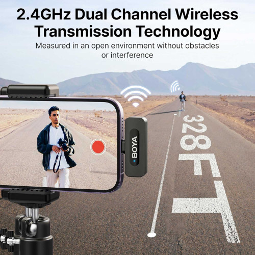 میکروفون یقه ای بی سیم بویا مدل V3 COMBO رابط Type C و Lightning