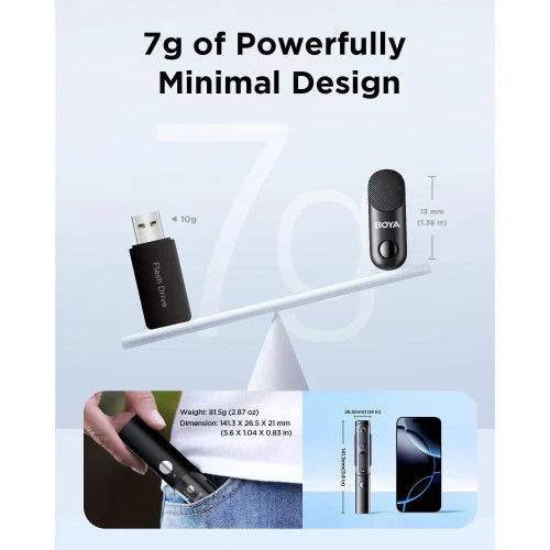 میکروفون یقه ای بی سیم دوکاربره بویا مدل BOYA MAGIC 05 رابط Type-C