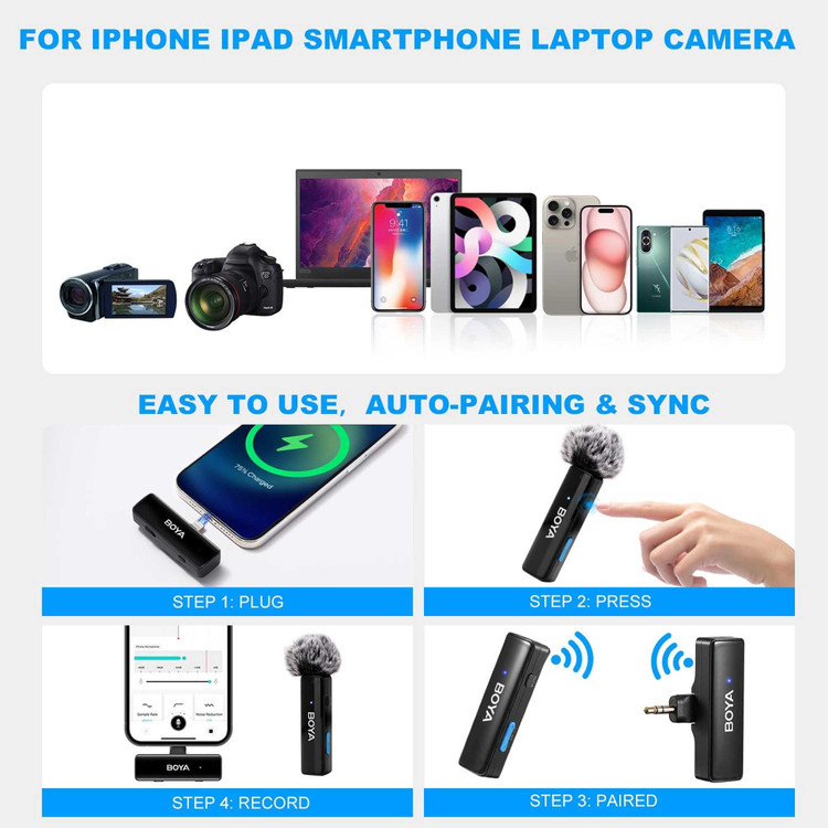 میکروفون یقه ای بی سیم BOYALINK 2 – A1