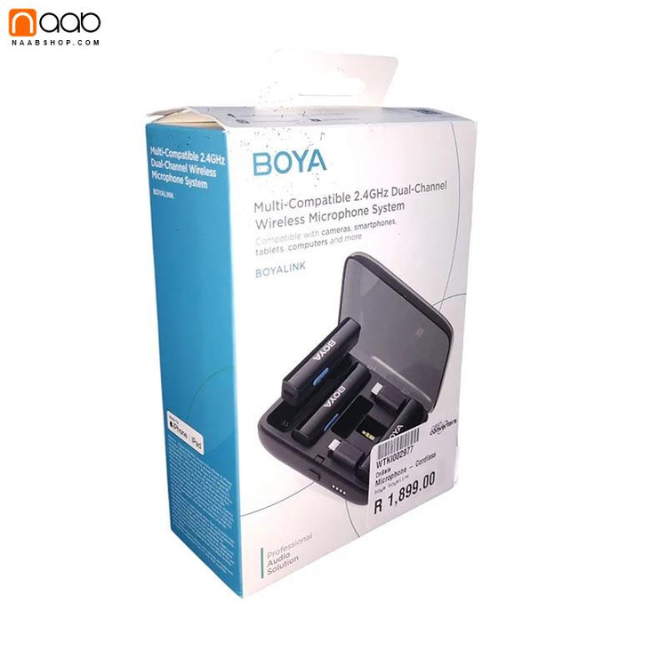 میکروفون بی سیم یقه ای بویا BOYALINK 2 WIERLESS MICROPHONE
