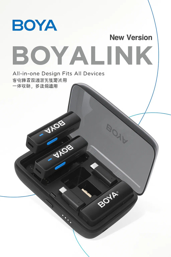 میکروفون بی سیم یقه ای بویا BOYALINK 2 WIERLESS MICROPHONE