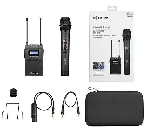 میکروفون بی سیم دستی و یقه ای بویا BY-WM8PRO-K3