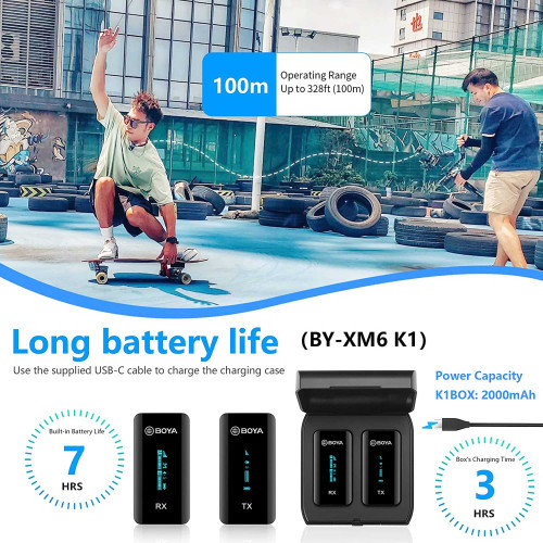 میکروفون یقه ای بی سیم بویا مدل BY-XM6-K1